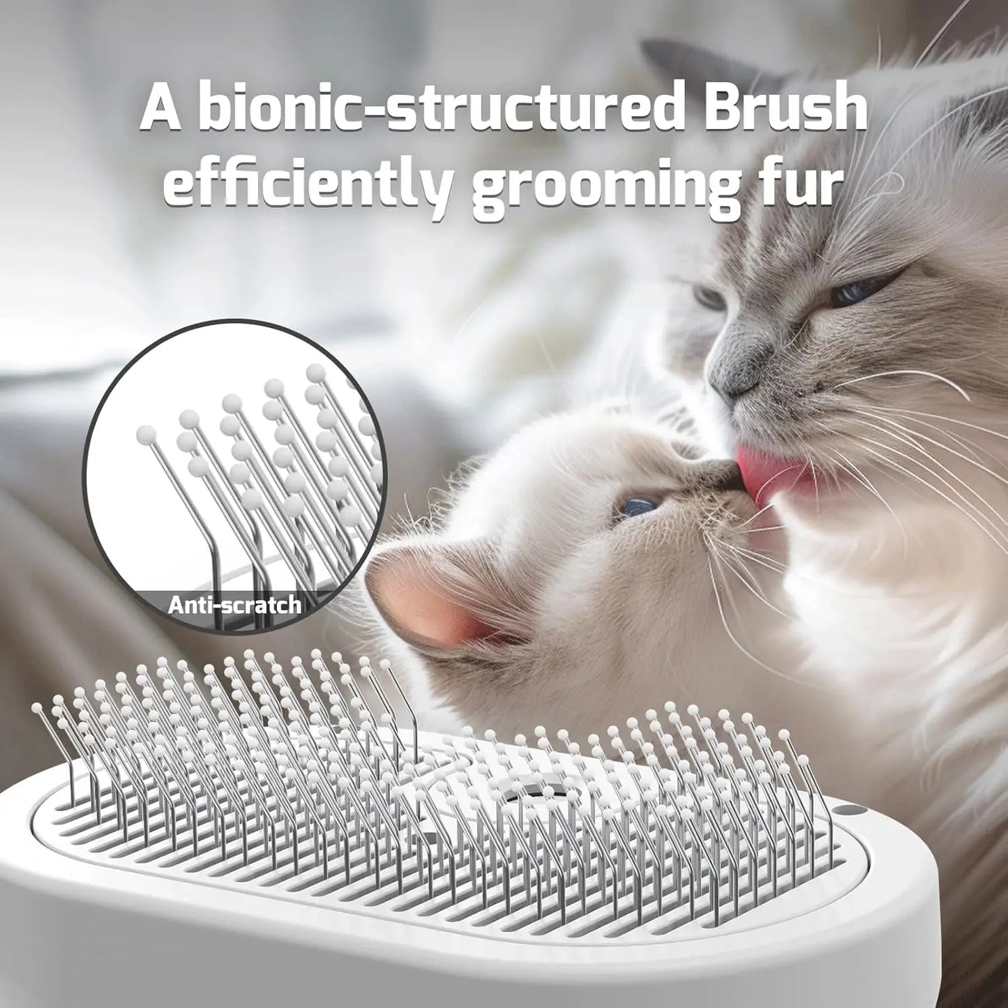 Purrfect Self-Cleaning Pet Grooming Brush with Gentle Mist Spray