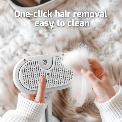 Purrfect Self-Cleaning Pet Grooming Brush with Gentle Mist Spray