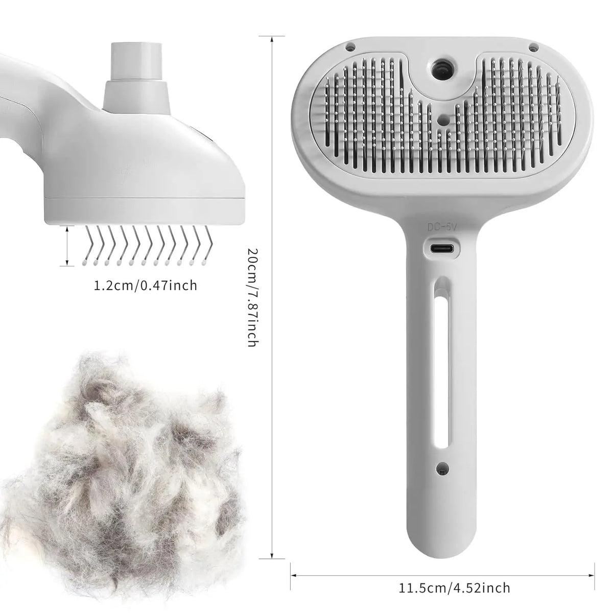 Purrfect Self-Cleaning Pet Grooming Brush with Gentle Mist Spray